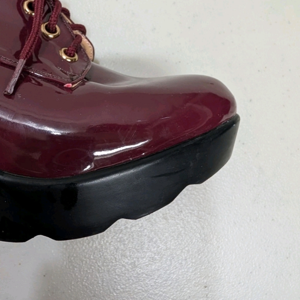 Smile Lace Up Oxford Platform Chunky Heels Pat Shoes 37 6.5 90s Y2K Gothic #bxsh - Picture 8 of 12